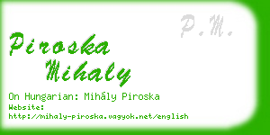 piroska mihaly business card